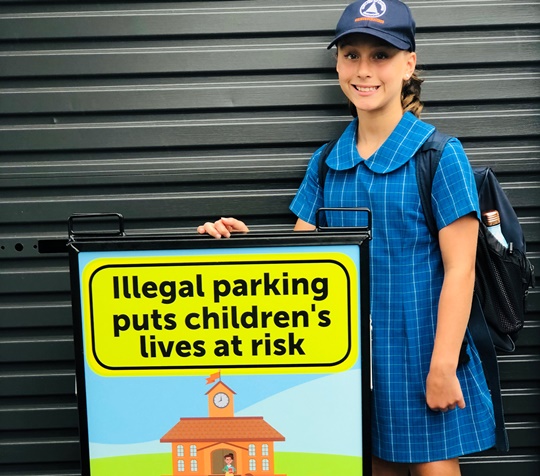Do not illegally park around schools